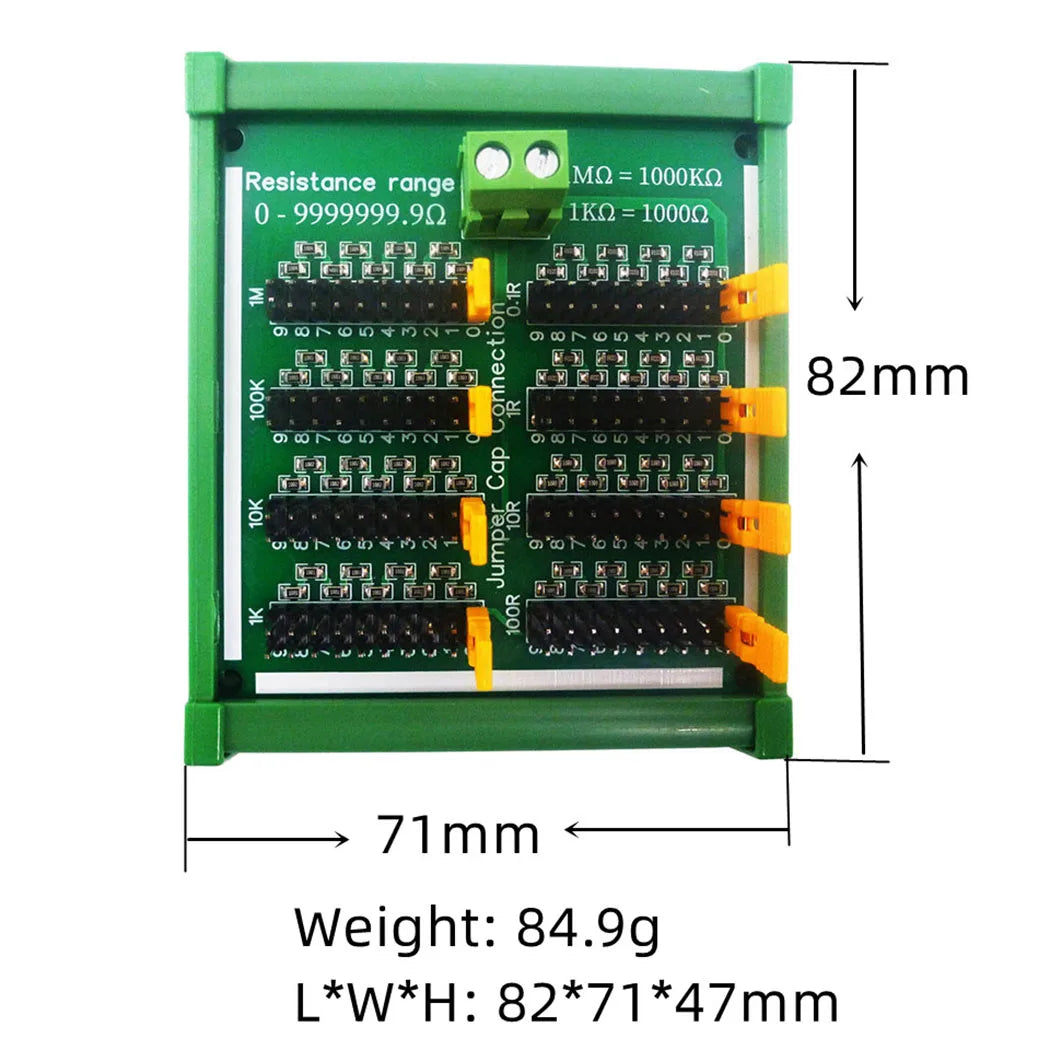 DNR1A07 10M Step 0.1R Adjustable Potentiometer Programmable Resistance Module DIN Rail Shell for PLC  MCU FPGA CPLD STM32
