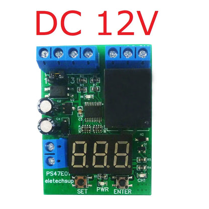 PS47E01 Switch Control Board for DC 12V 24V LED Digital Relay Module, Voltage Detection Charging Discharge Monitor Test