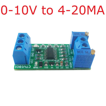 CTVIB01 0-5V/0-10V to 4-20mA/0-20mA Voltage to Current Analog IO Module Transmitter V/I Linear Converter for PLC RS485 Sensor