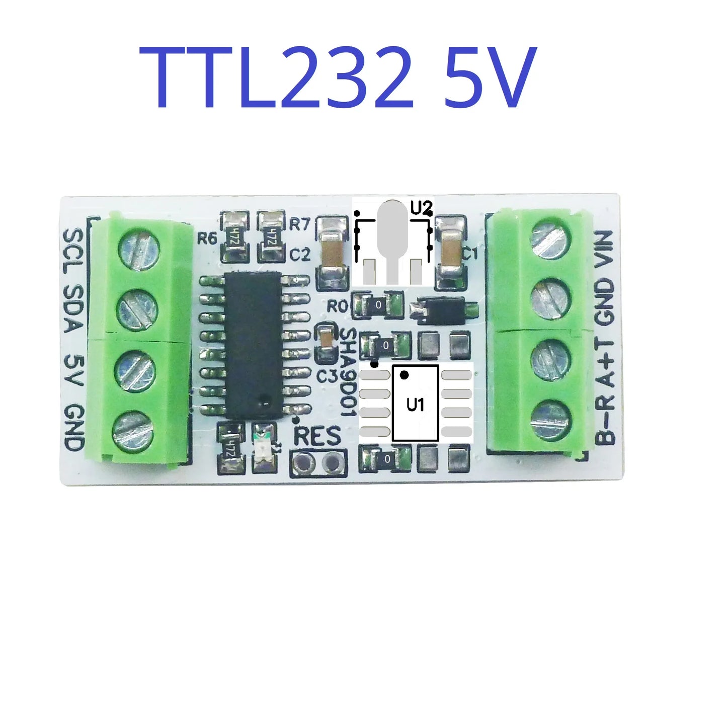 SHA9D01 Industrial Temperature & Humidity SHT30 Sensor Adapter Board RS485 TTL Modbus Rtu Analog Remote IO SHA9D01 Module HMI PLC Expand
