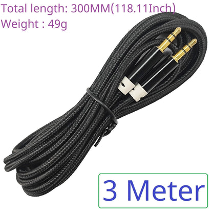TB467 3.5MM Male to Male Aux Audio Cable Gold Plating Copper Core Wire For 7.83HZ Schumann Resonance Signal Generator and Antenna
