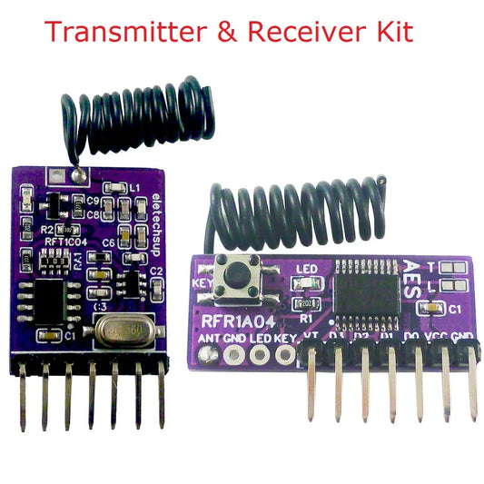 RFR1A04  RFT1C04 4CH AES128 Encryption Codec Remote Control Module featuring 433M Superheterodyne Transceiver, Upgrade to PT2262 EV1527 HC301