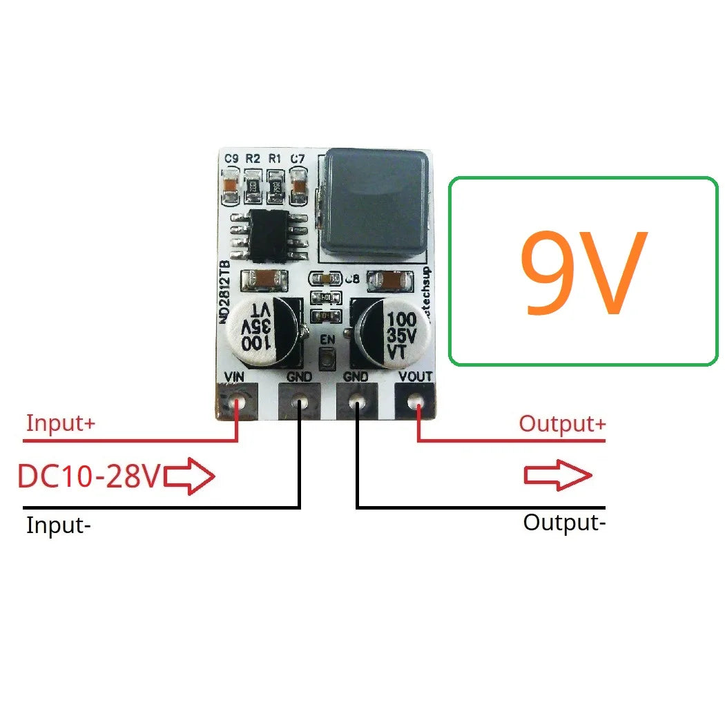 ND2812TB 5A Input DC 5-30V Output DC 3V 3.3V 4V 5V 6V 9V 10V 12V Synchronous DC-DC Buck Converter for Moter LED Car Motorized Bicycle