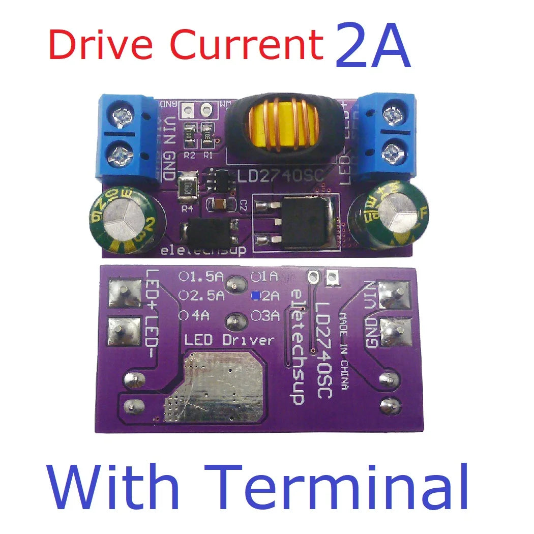 LD2740SC 1A/1.5A/2A/2.5A/3A/4A High-Power Constant-Current Step-Down LED Driver Board DC 4-27V for Automotive RCL DRL Fog Lights