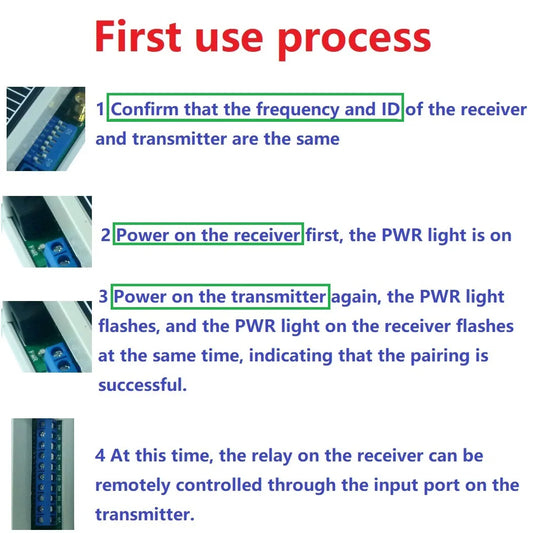 RTTXA08 RTRXB08 8CH 433M DC 12V Lora Bidirectional Remote IO Controller LED Feedback Indicator NPN In Relay Out Swicth Module Board