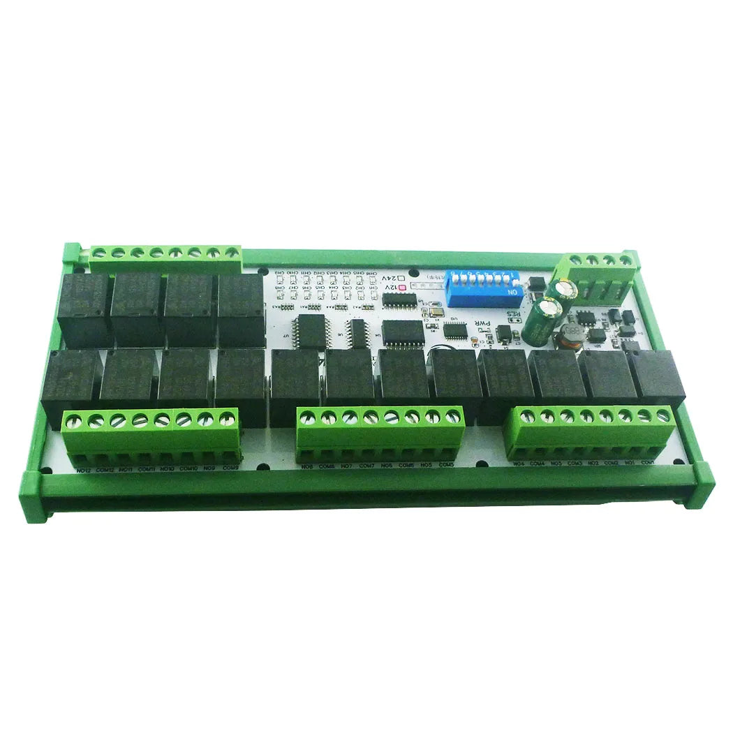 RYR416C 16CH DC 12V 24V Hardware Setup Parameters Modbus Rtu Multifunction RS485 Relay Module PLC HMI IO Expansion Board