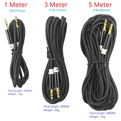 TB467 3.5MM Male to Male Aux Audio Cable Gold Plating Copper Core Wire For 7.83HZ Schumann Resonance Signal Generator and Antenna