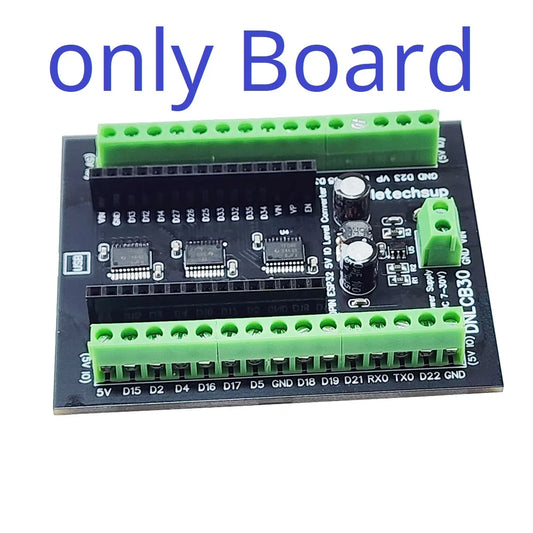 DNLCB30 30pin ESP32 Wifi 3.3V to 5V Bidirectional Level Converter LvTTL to TTL IO Automatic Switching Din Rail Expansion Board for Arduino IOT