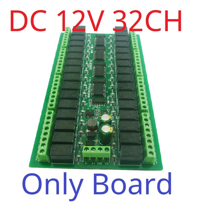 N4ROF32 Mini DC 12V 24V 32CH Multifunction Modbus Rtu RS485 Relay Board 2A 0.2W Low Power Consumption Micro Voice Relay Module N4ROF32