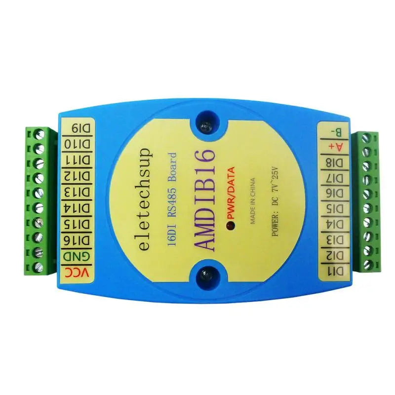 AMDIB16 16DI NPN PNP Digital Input Module with RS485 Isolated Communication for PLC Expansion Board