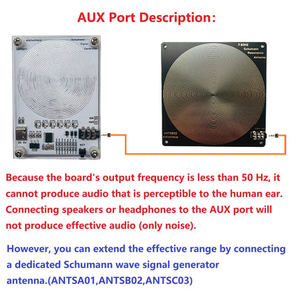 SMPSB17 7.83 14.3 20.8 27.3 33.8 38HZ Acrylic shell Schumann Resonance SR Generator Beneficial frequency signal generator for the human