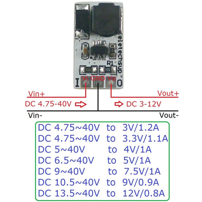 DD4012SA mini DC-DC Converter Buck Voltage Regulator IN DC 5-40V OUT 3V 3.3V 4V 5V 6V 7.5V 9V 12V replace AMS1117 7805 lm2596 DD4012SA