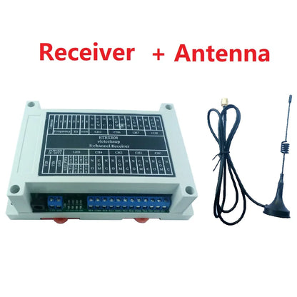 RTTXA08 RTRXB08 8CH 433M DC 12V Lora Bidirectional Remote IO Controller LED Feedback Indicator NPN In Relay Out Swicth Module Board