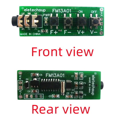 FM13A01 76-108MHz FM Dual Channel Stereo Radio Module RDA5807 Audio Receiver Board DC 3.7-18V for Earphone Headset Speaker