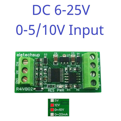 R4IVB02 2ch Highly Integrated (12Bit ADC/Operational Amplifier/Voltage Reference) 4-20MA 0-5V 10V RS485 Modbus Collector Module