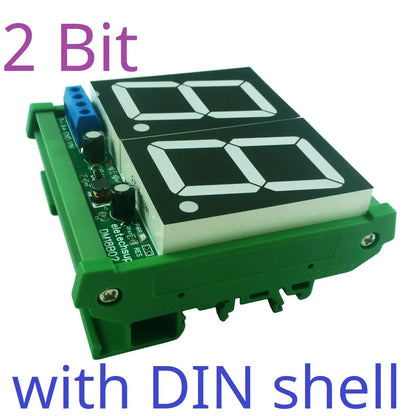 DM18A01 DM18B02 DM18C04 1-4 Bit DC 12V 24V 1.8 inch DIN shell RS485 Modbus RTU Digital Tube LED Board PLC IO Expanding Board
