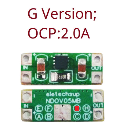 NDOV05MB DC 3.3-5V 0.2-2.5A Overvoltage Overcurrent Power Supply Protector OCP OVP UVLO OTP Protection Module for 18650 Lion Lifepo4 NIMH