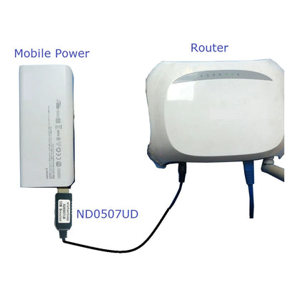 ND0507UD 5V to 9V/12V USB A to DC 5.5*2.1mm Boost DC-DC Conerter Voltage Step-up Cable for Arduiuo  MEGA2560 Wifi Router Mobile Power