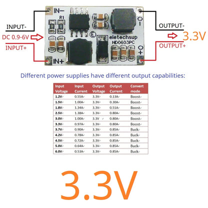 ND0603PC DC 1-6V to 3V 3.3V 4.2V 5V DC-DC Auto Boost Buck Converter Module for Arduino ESP32 ESP8266