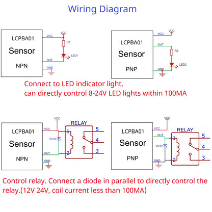 LCPBA01 DC 9V 12V 24V Non Contact Liquid Level Sensor Liquid Detection Switch Controller Water Level Detector Water Level Sensor