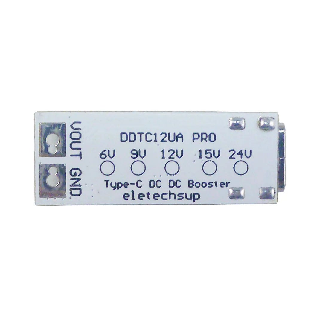 DDTC12UA_PRO Full Function Type-C PD QC USB 5V to 5V to 6V 9V 12V 15V 24V 9W DC-DC Boost Converter for Arduino Smart Home Speaker