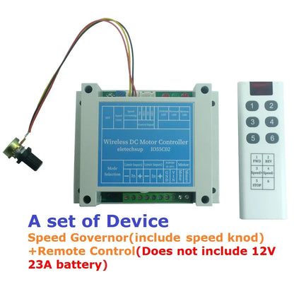 IO55C02 433M Wireless Remote Controller Forward Reverse Limit Speed Board 200W 12V 24V DC Motor Driver Module