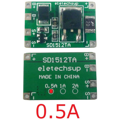 SD1512TA Solar Automatic Charging Automatic Switch LED Driver Module DC 3-18V 0.5A 1A 2A SD1512TA for LiFePO4 Li-On Li-Po LED