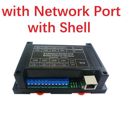 ET48A08 2 IN 1 8Ch Network Ethernet RS485 Relay Modbus RTU Slave TCP/IP UDP UART Switch Module PLC Industrial Control Board