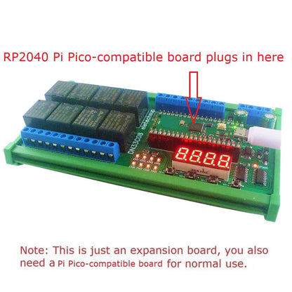 DN33C08 PICO2020 DC 12V 24V 8ch Multifunction Delay Timer RS485 Modbus Relay Module for Simple Open PLC Python C++