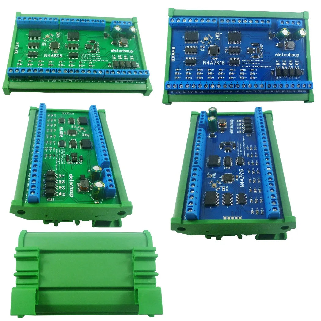 N4A7K16 N4A8I16 Digital Analog Mixed Acquisition Module with 24CH RS485 Remote I/O and 0-20MA 4-20MA Support