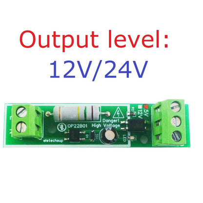 OP22B01 AC 110V 220V to 3.3V 5V 12V 24V Voltage Signal Detection Module Power ON/OFF Alarm Board for PLC RS485 IO Module