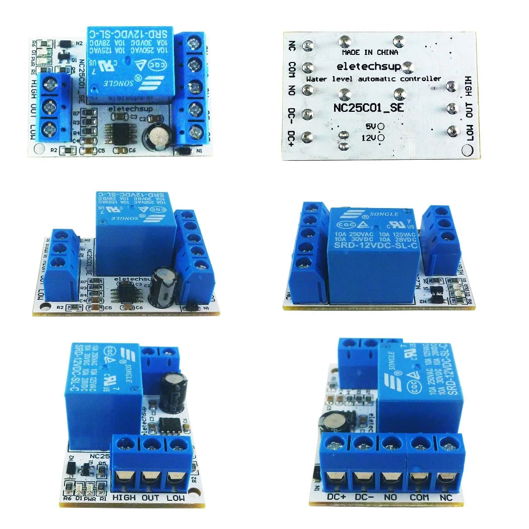 NC25C01 DC 5V 12V Multifunction Automatic Water Level Controller Up Down Tank Automatic Liquid Supply/Drainage Controller