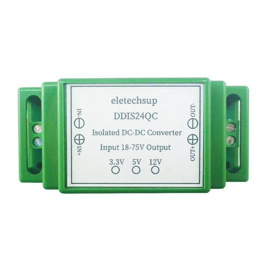 DDIS24QC 15W DC 24V 36V 48V to 12V 5V 3.3V DIN Rail Isolated Power Supply Module DC-DC Buck Converter for PLC RS485 IO Relay LED