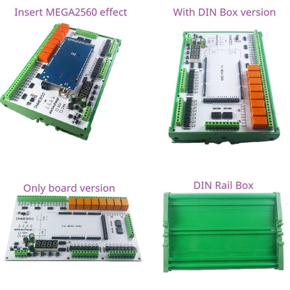 DNMEB50 16AI-16DI-16DO 4-20MA Current 0-5V/10V/30V Voltage Dry Wet Contact MOS RS485 Relay MEGA2560 R3 Expanding Board for Arduino PLC