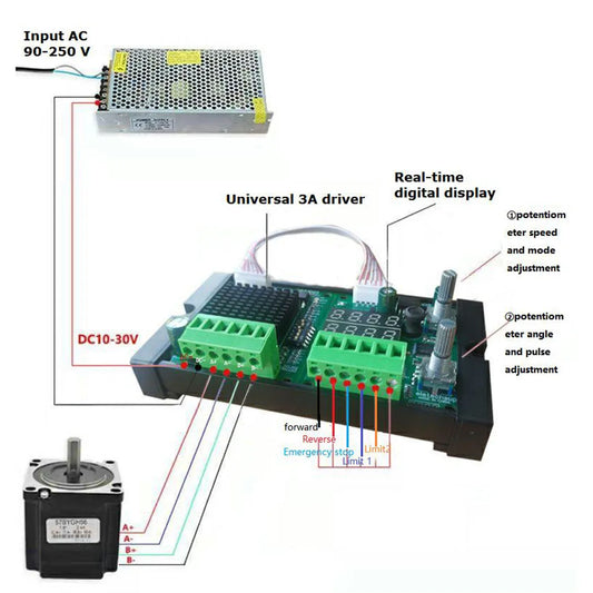 IO54C01 DR51D01 3A 42 57 86 Stepper Motor Controller Driver PWM Pulse Speed  Module for Screw Slider 3D Printer Mounter