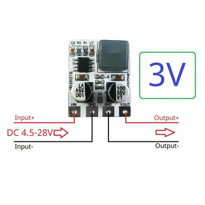 ND2812TB 5A Input DC 5-30V Output DC 3V 3.3V 4V 5V 6V 9V 10V 12V Synchronous DC-DC Buck Converter for Moter LED Car Motorized Bicycle