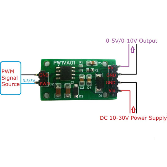 PW1VA01 Arduiuo DAC Expansion Module diy kit PWM to 0-5V/0-10V Voltage Converter for NANO PRO MEGA  esp8266 esp32