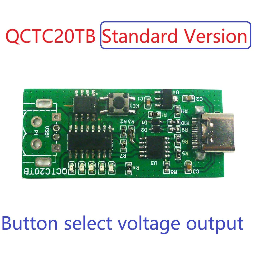 QCTCAJTA Type-C PD2.0 PD3.0 QC2.0 QC3.0 PD2.0 AFC Fast Charge decoy Trigger Module DC 5V 9V 12V 15V 20V for PTZ Camera PLC WIFI Router