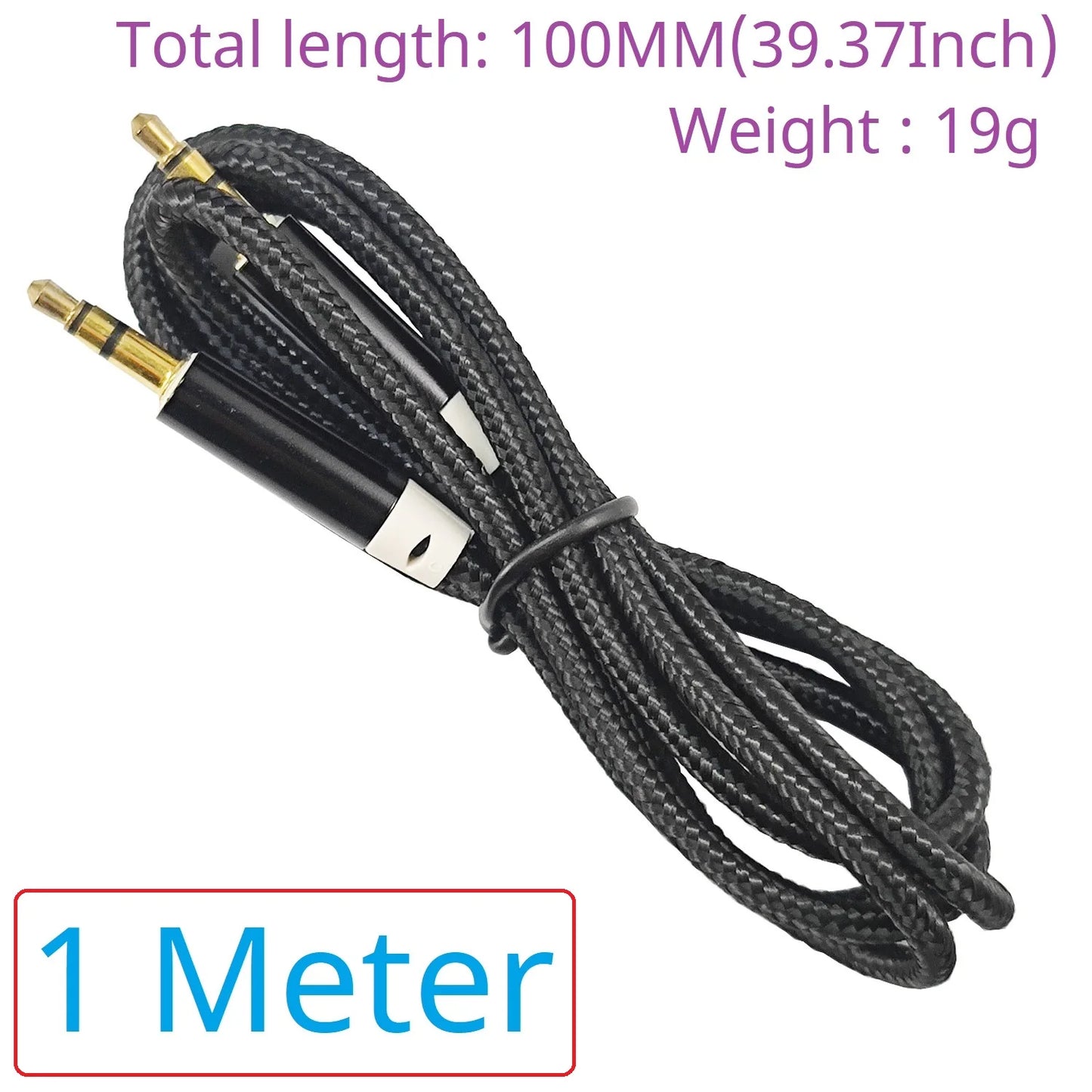 TB467 3.5MM Male to Male Aux Audio Cable Gold Plating Copper Core Wire For 7.83HZ Schumann Resonance Signal Generator and Antenna