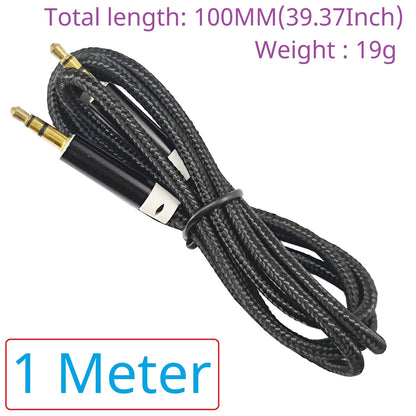 TB467 3.5MM Male to Male Aux Audio Cable Gold Plating Copper Core Wire For 7.83HZ Schumann Resonance Signal Generator and Antenna