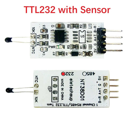 NT38D01 1k-100K Resistance to RS485 RS232(TTL) Converter 10K 3950 NTC Thermistor Temperature Acquisition Module