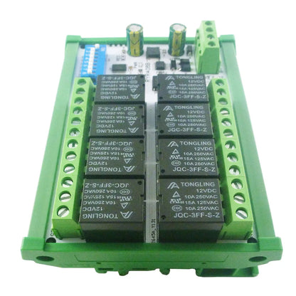 RYR408B 8CH DC 12V 24V Modbus Relay Module(DIP Switch Set Parameters)