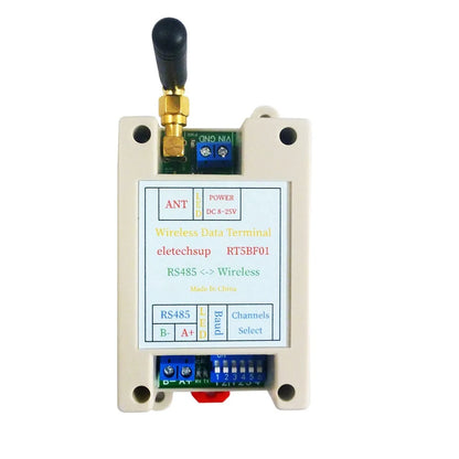 RT5BF01 VHF/UHF Radio 426MHz~508.5MHz Wide Range RF UART RS485 Wireless Transceiver Board Modbus RTU Master-Slave Module DC 12V 24V