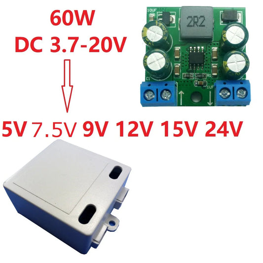 ND04BOTA 60W Step-Up DC-DC Converter Module 3.7-19V to 5V 7V5 9V 12V 15V 24V for Arduiuo NANO  esp8266