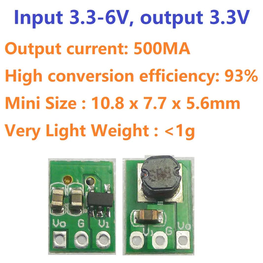 DD0503MA  tiny Size DC DC Buck Converter 3.7V 3.85V 4.2V 4.5V 5V 6V to 3.3V Step Down Voltage Regulator Module