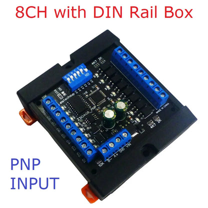 23IOA08 DC 12V 24V 8DI-8DO NPN/PNP Optically Isolated Input & 300MA NPN Solid State Relay Output RS485 IO Module Modbus Rtu Board