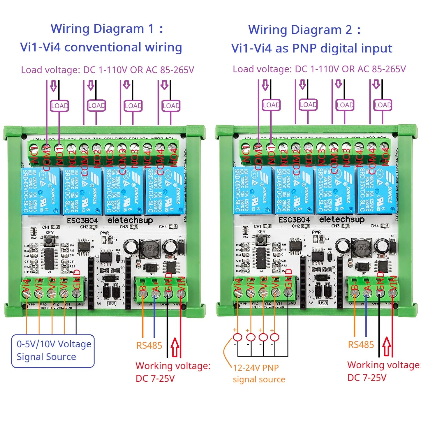 ESC3B04 DC 9V 12V 24V 4AI-4DO 0-10V Analog Input ESP32 C3 Super Mini RS485 Relay Expansion Board Smart Home IOT Simple PLC