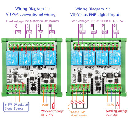 ESC3B04 DC 9V 12V 24V 4AI-4DO 0-10V Analog Input ESP32 C3 Super Mini RS485 Relay Expansion Board Smart Home IOT Simple PLC