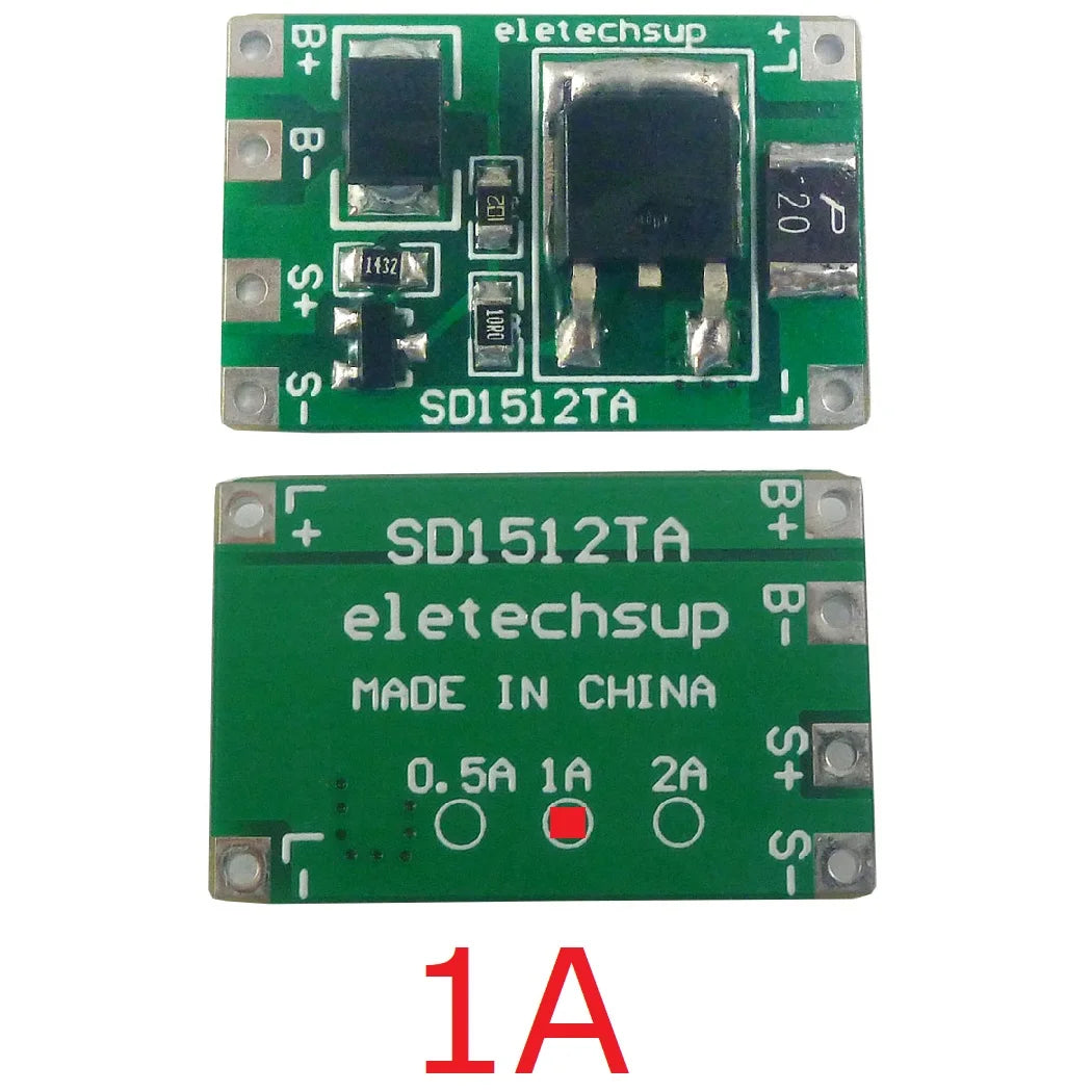 SD1512TA Solar Automatic Charging Automatic Switch LED Driver Module DC 3-18V 0.5A 1A 2A SD1512TA for LiFePO4 Li-On Li-Po LED