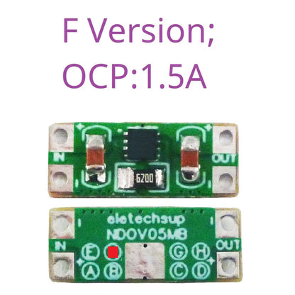 NDOV05MB DC 3.3-5V 0.2-2.5A Overvoltage Overcurrent Power Supply Protector OCP OVP UVLO OTP Protection Module for 18650 Lion Lifepo4 NIMH
